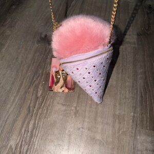 Pink and Purple Ice Cream Cone Purse